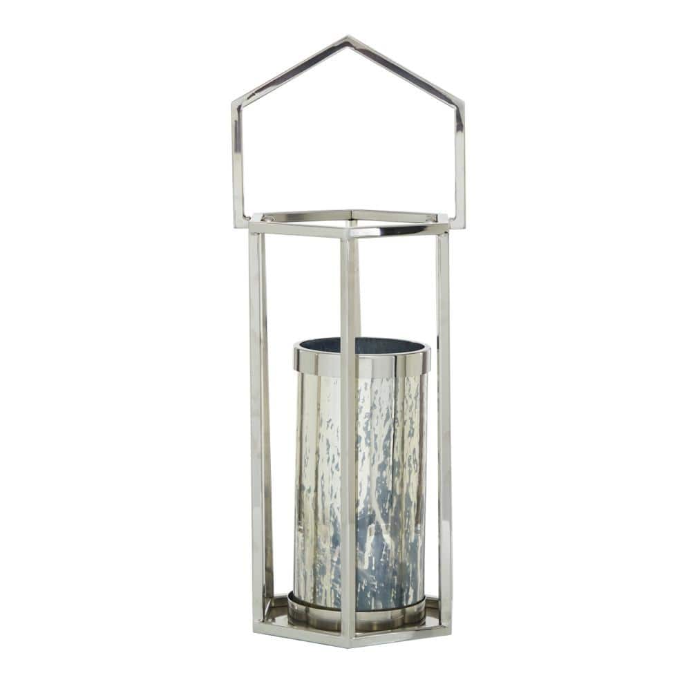 Elegant Silver Stainless Steel Hanging Candle Lantern