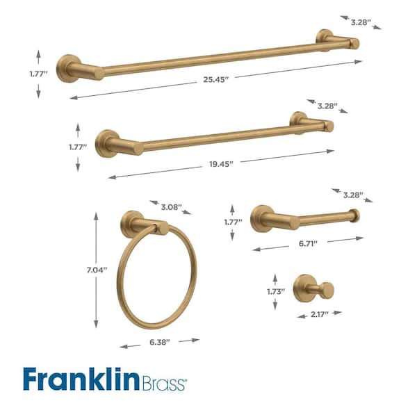 Franklin Brass Part # 9002PC - Franklin Brass Jamestown Double Towel Hook  In Chrome - Robe Hooks - Home Depot Pro