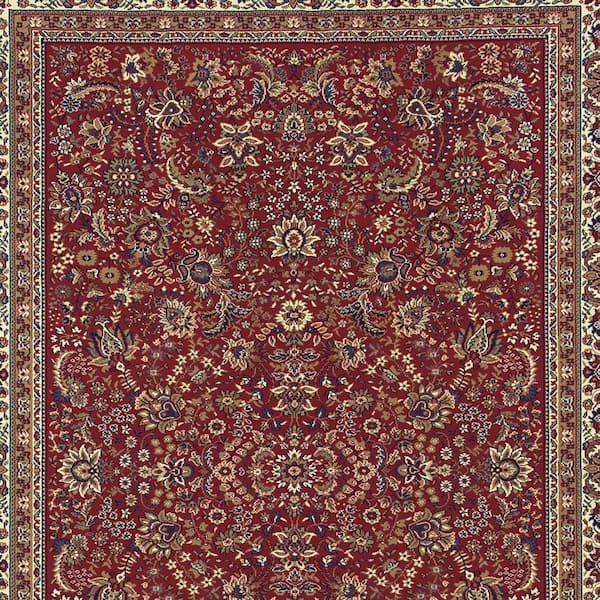 5 X 7 Ivory, Black Geometric Washable Area Rugs Runner Rug