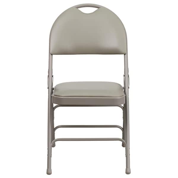 TUBULAR STEEL FOLDING CHAIR グレー2脚 Mainstays All-Steel Metal Folding Chair, Gray - Walmart