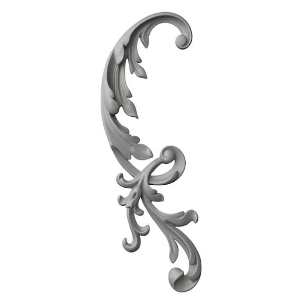 Ekena Millwork 1.00 in. x 4.5 in. x 12.25 in. Polyurethane Applique and Onlay Moulding