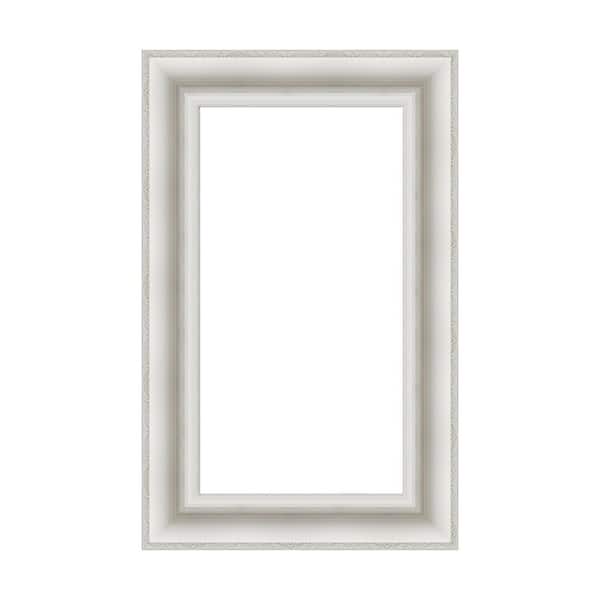 Amanti Art Mirror Makeover Parlor White 17.25 in. W x 27.25 in. H Bathroom Mirror Frame Border Kit-Fits a 16 x 26 Mirror