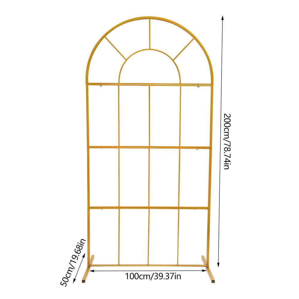 Gold Metal Arch Backdrop Stand for Parties and Weddings