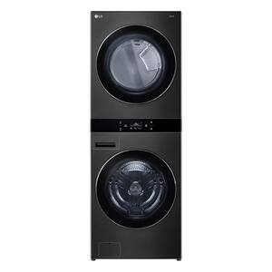 5.0 cu. ft. Washer, 7.4 cu. ft. Electric Dryer, Washtower w/Center Control, TurboWash360, and TurboSteam in Black Steel