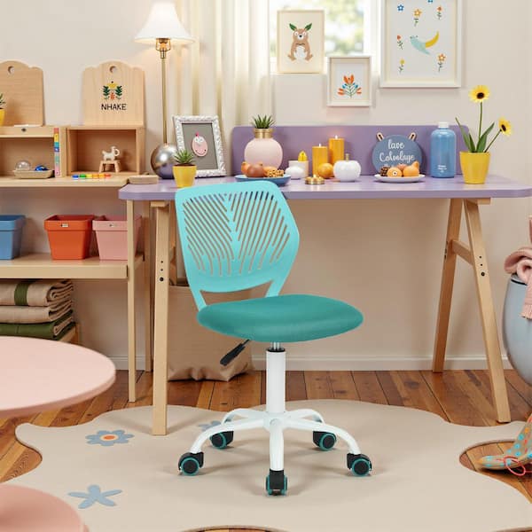 Homy Casa CARNAT Teal Ergonomic Kids Desk Chair Adjustable Height