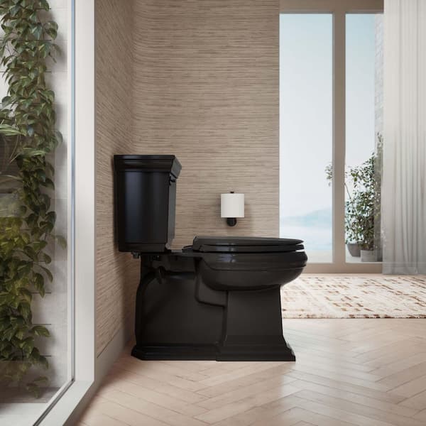 KOHLER Cachet Elongated Toilet Seat in Black 4636-RL-7 - The Home