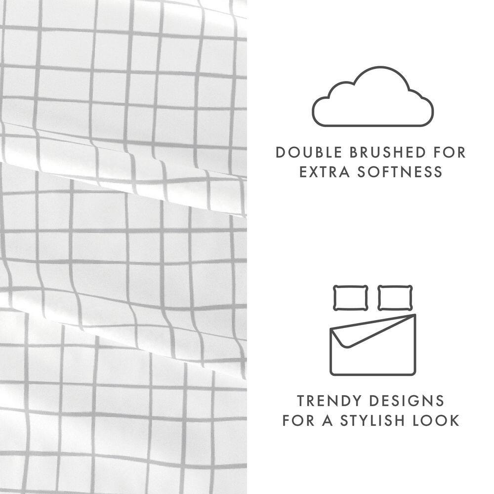 California King Light Gray Cotton Polyester Microfiber Sheet Set