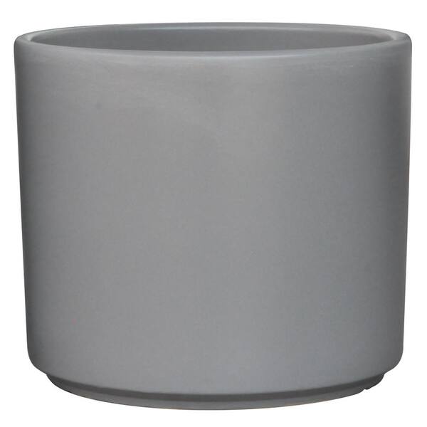 Trendspot 16 In. Matte Grey Ceramic Cylinder Planter CR01902N-16H - The ...