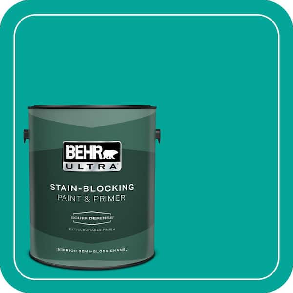 BEHR ULTRA 1 gal. Home Decorators Collection #HDC-MD-22 Tropical Sea Extra Durable Semi-Gloss Enamel Interior Paint & Primer
