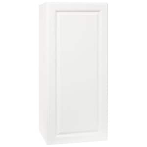 Hampton 18 in. W x 12 in. D x 42 in. H Assembled Wall Kitchen Cabinet in Satin White