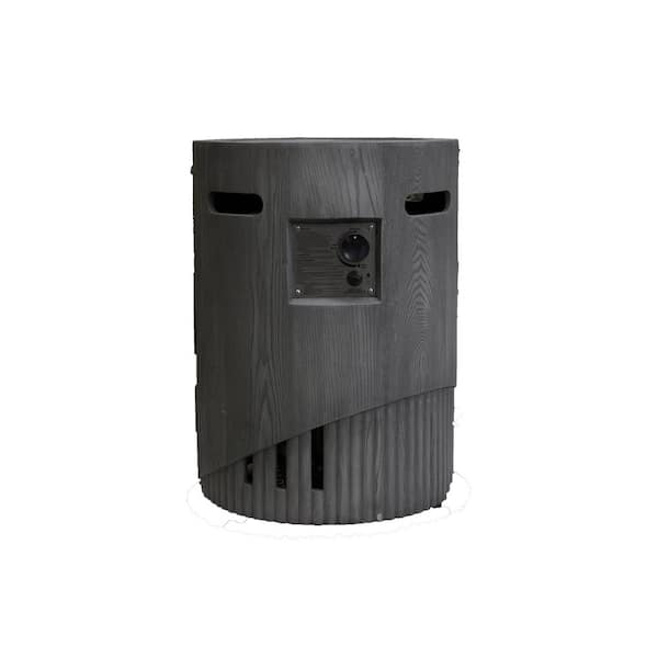 Unbranded 20 in. Magnesium Oxide Outdoor Gas Fire Pit Table, 32000 BTU Fire Pit with Lava Stone Rainproof Cover, CSA Certification
