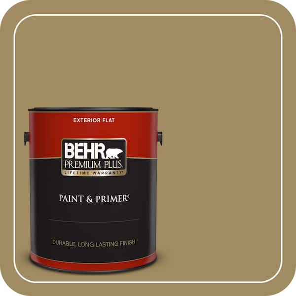 BEHR PREMIUM PLUS 1 gal. #S320-6 Garden Salt Green Flat Exterior Paint & Primer