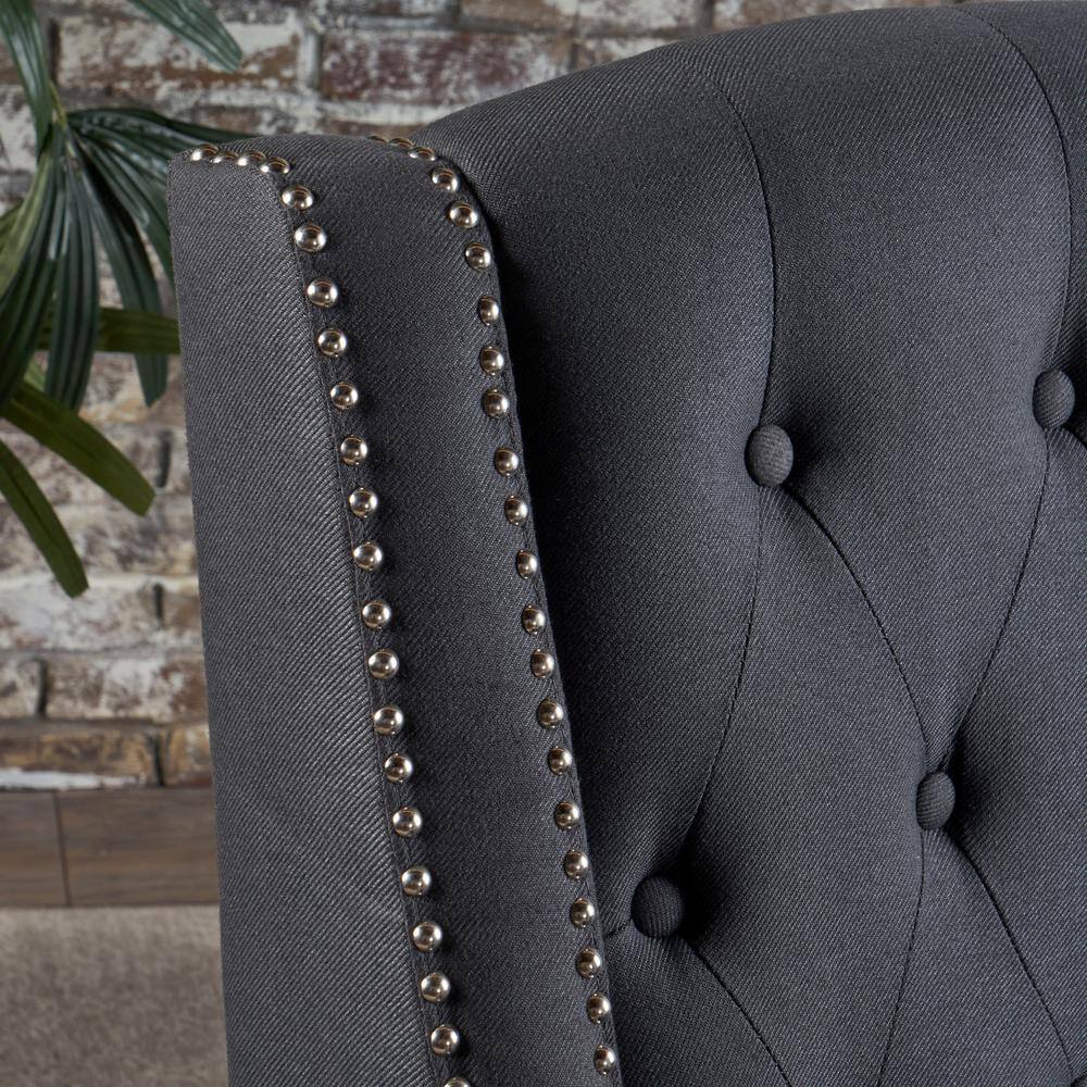 Handcrafted Brown Wood Recliner Accent Chair with Charcoal Finish