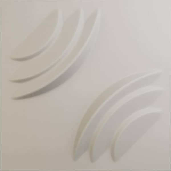 Ekena Millwork 7/8 in. x 12 in. x 12 in. Artisan EnduraWall PVC Decorative 3D Wall Panel, Satin Blossom White (covers 0.98 sq. ft.)