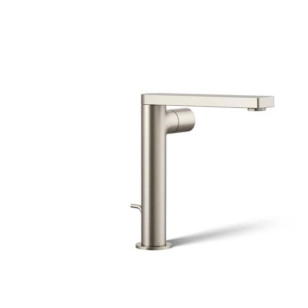 KOHLER Composed Tall Single Handle Bathroom Sink Faucet With Cylindrical Handle 1.2 GPM in Vibrant Brushed Nickel