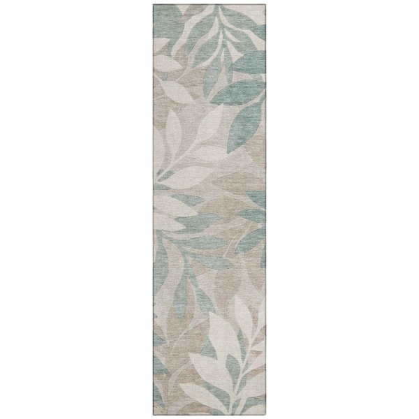 Chantille Machine Washable Indoor/Outdoor Abstract ACN2955 Fern 2 ft. x 7 ft. Runner Rug