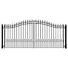 ALEKO Prague Style 16 ft. x 6 ft. Black Steel Dual Driveway Fence Gate ...