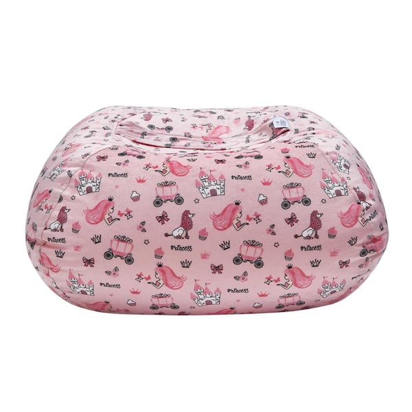 Loungie Princess Pink Bean Bag Covers Microfiber 32 in. x 32 in.