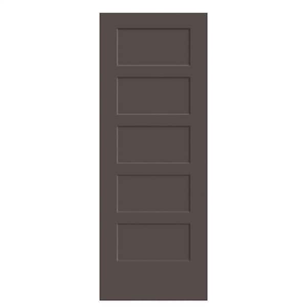 32 in. x 80 in. 5-Panel Bayshore Single Bore Solid Core Willow Wood Molded Composite Interior Door Slab