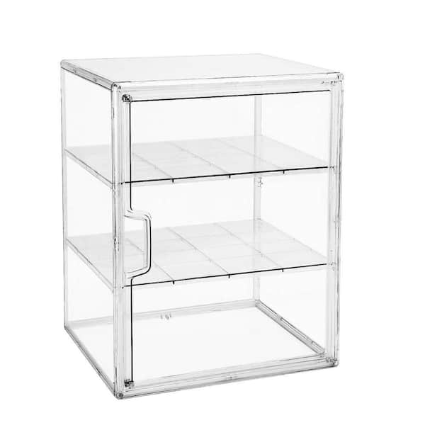 1-Piece Kitchen Bread Box Set w/ Adjustable Dividers, Large Capacity Transparent Bread Storage Container for Countertop