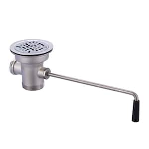 3-1/2 in. Commercial Kitchen Sink Drain With Twist Handle in Chrome