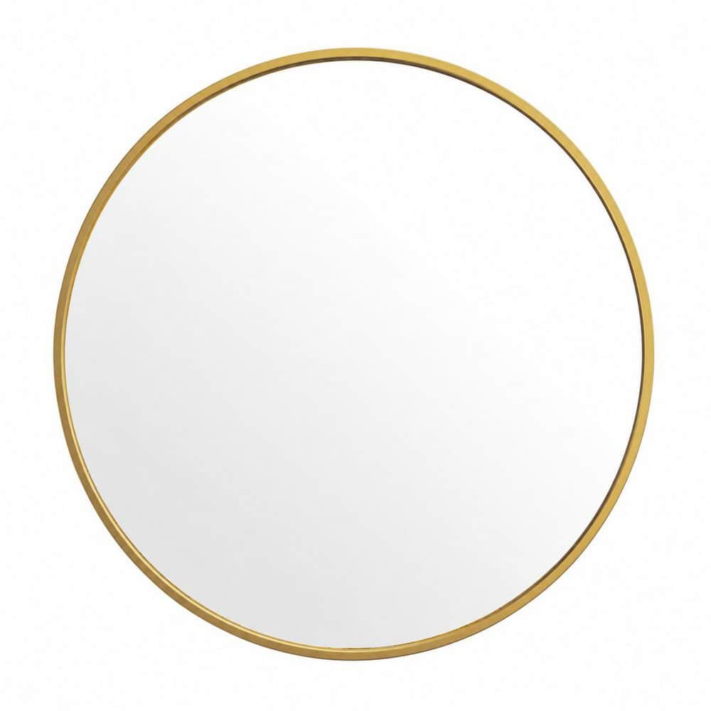 18 in. Dia. Round Framed Wall Mirror, Metal Wall-Mounted Hanging Bathroom Vanity Mirror, White price history on PriceWatchPro