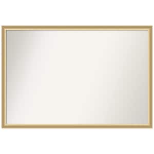 Florence Gold 37.75 in. x 25.75 in. Non-Beveled Casual Rectangle Framed Bathroom Wall Mirror in Gold