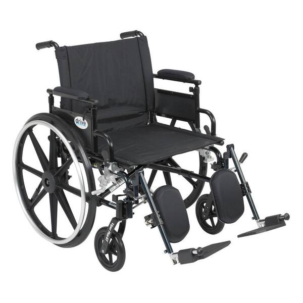 Drive Viper Plus GT Wheelchair with Removable Flip Back Adjustable Desk Arm and Elevating Legrest