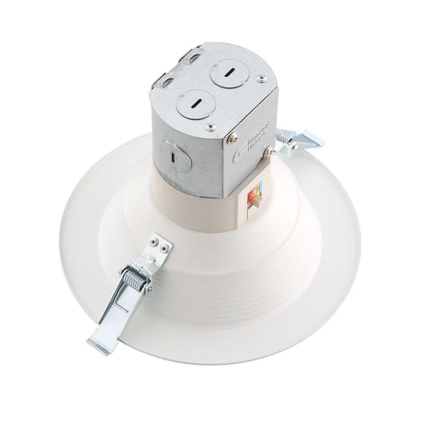 EnviroLite 5 in./6 in. 3500K Cool White Integrated LED Recessed CEC-T20  Baffle Trim in White EVL6733CWH35 - The Home Depot