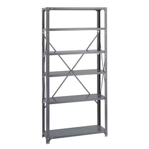 Gray 6-Tier Heavy Duty Steel Industrial Shelving Unit (36 in. W x 75 in. H x 12 in. D)