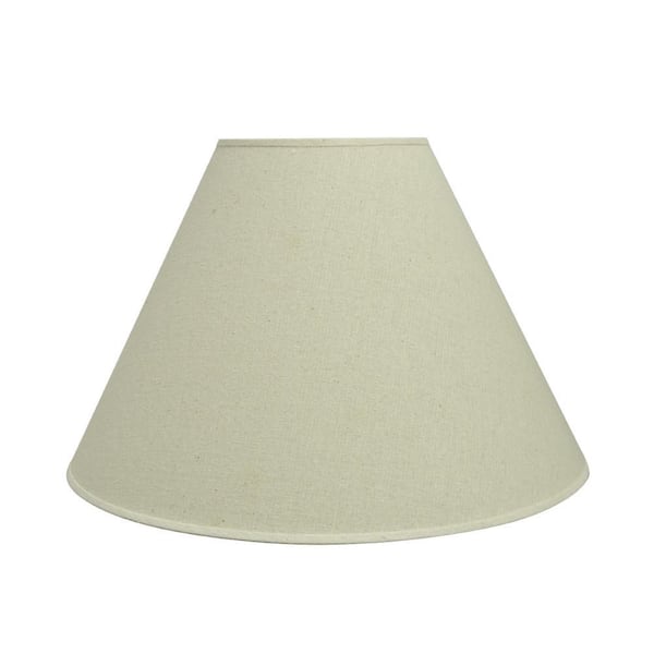 18 in. x 12.5 in. Beige Linen Hardback Empire Lamp Shade with Spider Fitter