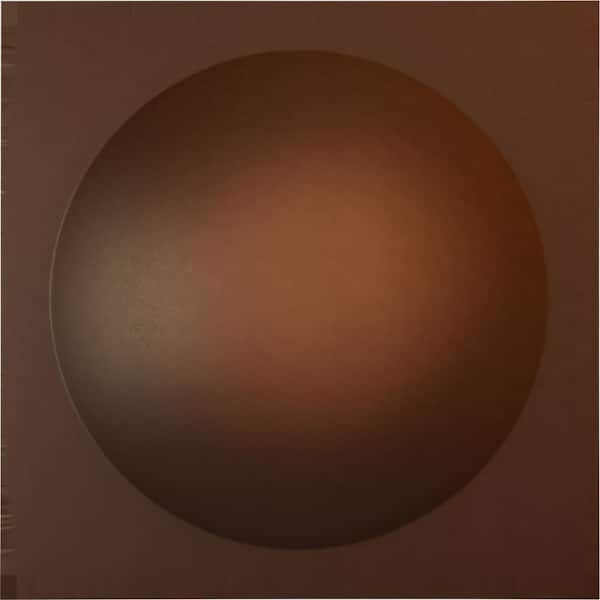 Ekena Millwork Sloane Aged Metallic Rust 3 in. x 1-5/8 ft. x 1-5/8 ft. Metallic PVC Decorative Wall Paneling 12-Pack