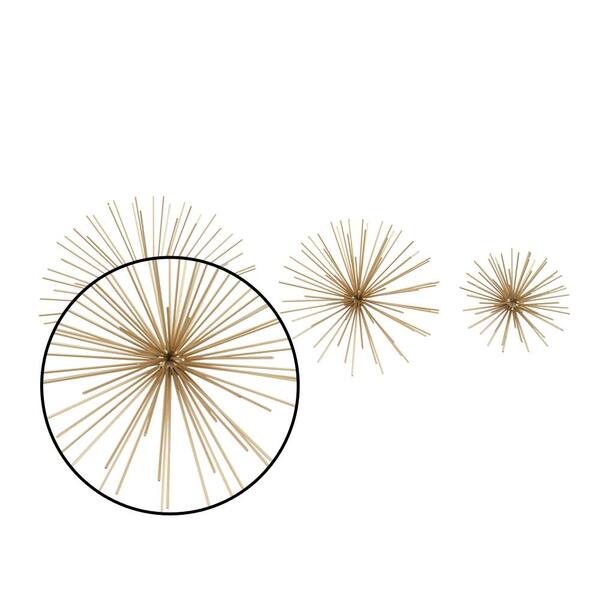 Litton Lane Large 11 In Medium 9 Small 3 Industrial Arts Gold Tin Wire Starburst Wall Decor Pack 50387 The Home Depot - Large Starburst Wall Art Litton Lane Large 11 In Medium 9 Small 3 Industrial Arts Gold Tin Wire Starburst Wall Decor Pack 50387 The Home Depot - Large Starburst Wall Art