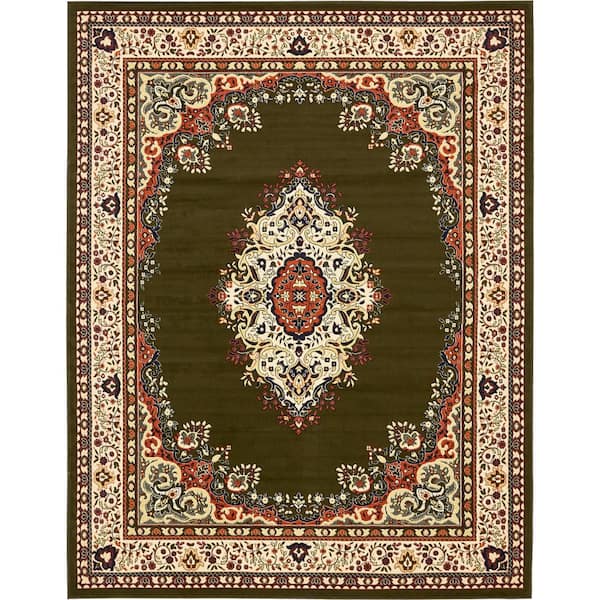 Unique Loom Reza Washington Green 9' 0 x 12' 0 Area Rug