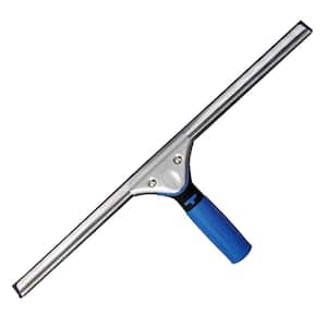 18 in. Stainless Steel Window Squeegee with Ergonomic Overmold Grip Connect and Clean Locking System