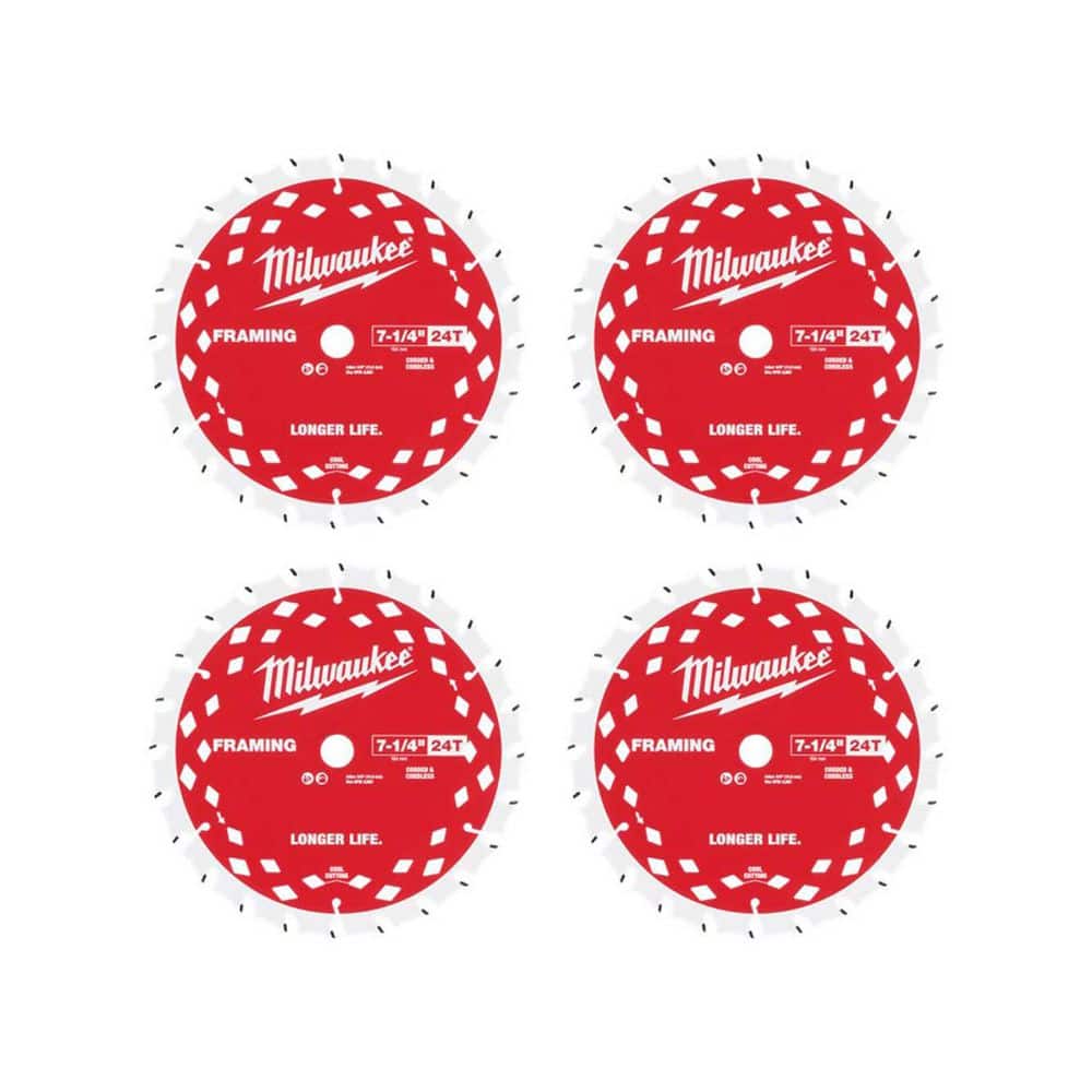 7-1/4 in. x 24-Tooth Framing Circular Saw Blades (4-Pack) price history on PriceWatchPro