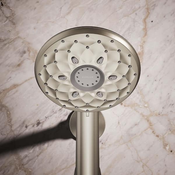 KOHLER Rosewood 6-Spray Patterns 4.9375 in. Wall Mount Fixed Shower Head in Vibrant Brushed Nickel