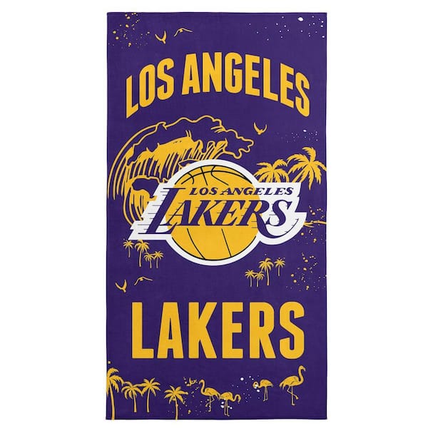 NBA Lakers Tide Cotton/Polyester Blend Graphic Multicolor Printed Beach Towel