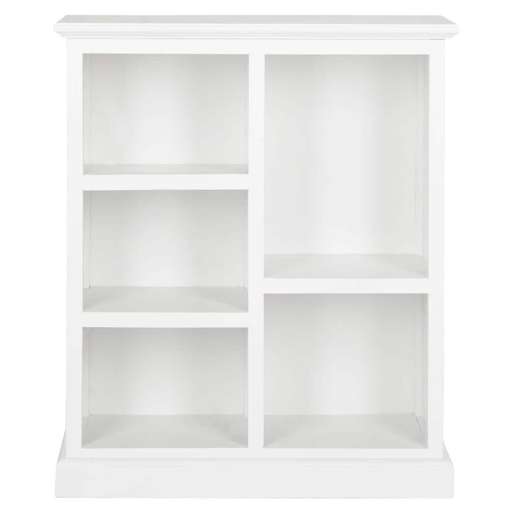 Maralah 25'' White Transitional 5-Shelf Bookcase