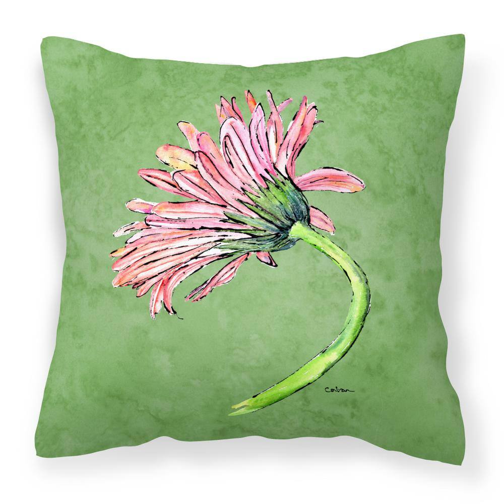 14 in. x 14 in. Multi-Color Lumbar Outdoor Throw Pillow Gerber Daisy Pink Canvas price history on PriceWatchPro