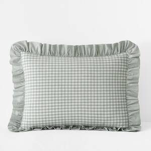 DaDa Bedding Whimsical Lavender Purple Grey Yarn Dyed Euro Pillow Sham Cover, 26