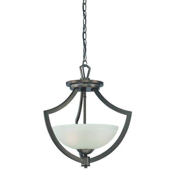 Thomas Lighting Charles 2-Light Oiled Bronze Pendant-DISCONTINUED