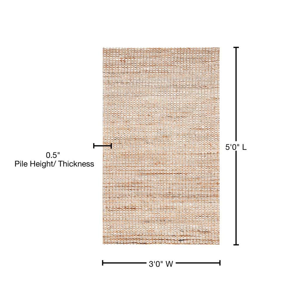 Marbella Natural Ivory Hand Woven Flat Weave Rug 3' x 5'