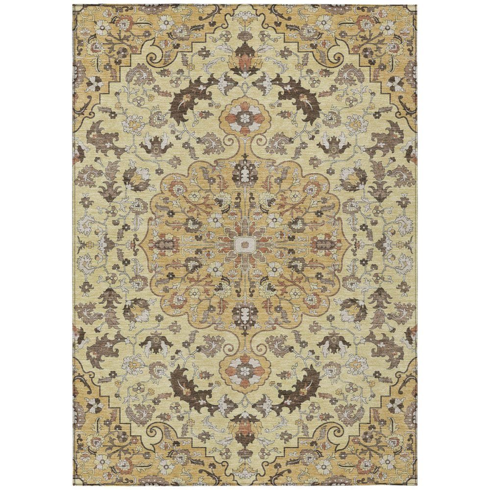 Chantille Machine Washable Indoor/Outdoor Abstract ACN2564 Gold 9 ft. x 12 ft. Area Rug price history on PriceWatchPro