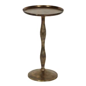 Doerun 13 in. Antique Brass Accent Table