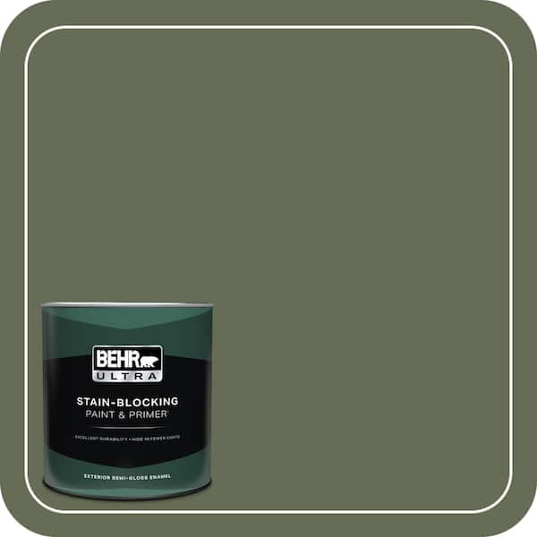 BEHR ULTRA 1 qt. #ECC-38-3 Sea Fern Semi-Gloss Enamel Exterior Paint & Primer