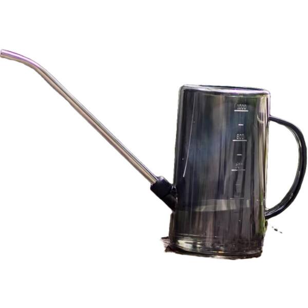 1 L Grey Long Spout Watering Can Modern Small Watering Can For Plants