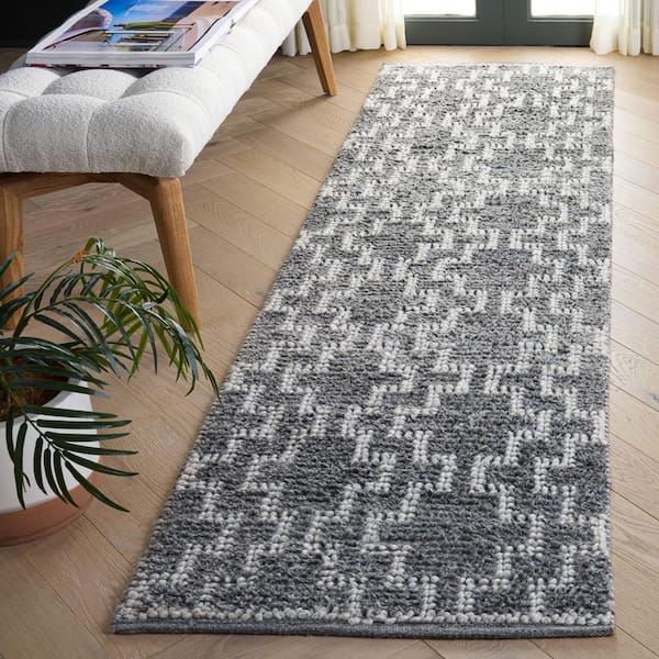 Vermont 2 ft. x 8 ft. Gray Tribal Runner Rug