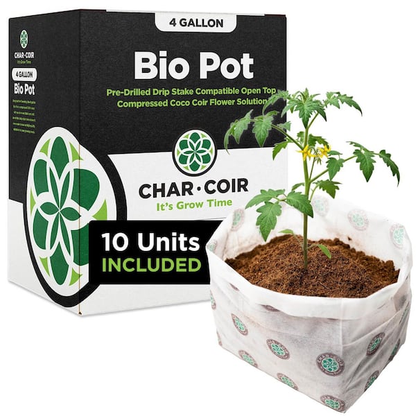 4-Gal BioPot 100% RHP Certified Organic Compressed Coco Coir Soil Amendment in Fabric Pot (10-Pack)
