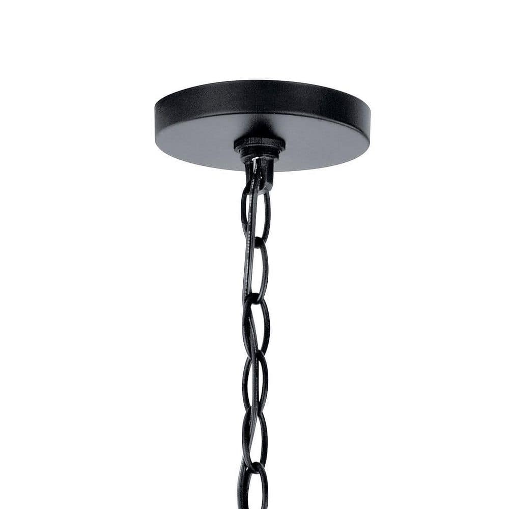 Crosby 16" Black Steel 4-Light Foyer Pendant